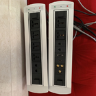 Desktop Socket Flip Up Power Outlet / Electrical Plug Socket For Conference Room